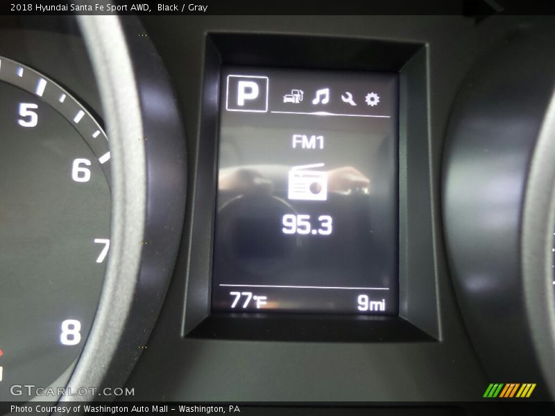 Black / Gray 2018 Hyundai Santa Fe Sport AWD