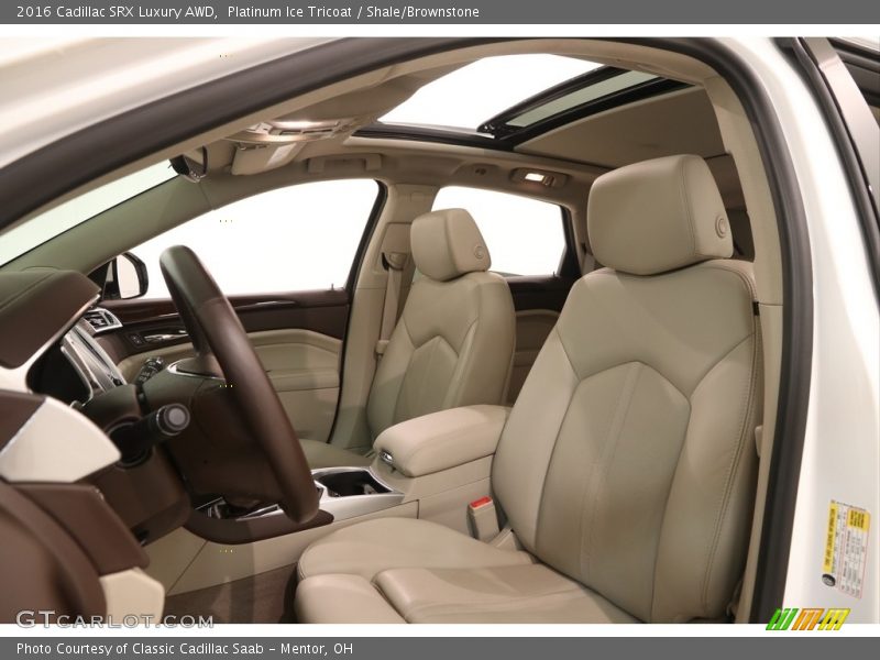 Platinum Ice Tricoat / Shale/Brownstone 2016 Cadillac SRX Luxury AWD