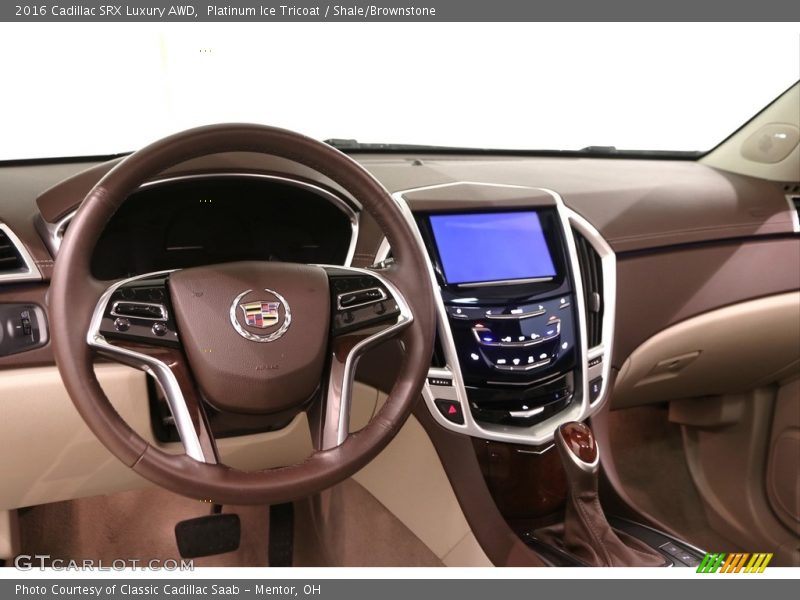 Platinum Ice Tricoat / Shale/Brownstone 2016 Cadillac SRX Luxury AWD