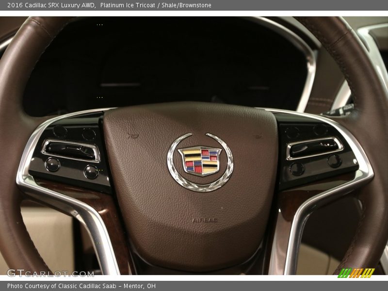 Platinum Ice Tricoat / Shale/Brownstone 2016 Cadillac SRX Luxury AWD