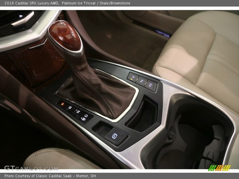 Platinum Ice Tricoat / Shale/Brownstone 2016 Cadillac SRX Luxury AWD