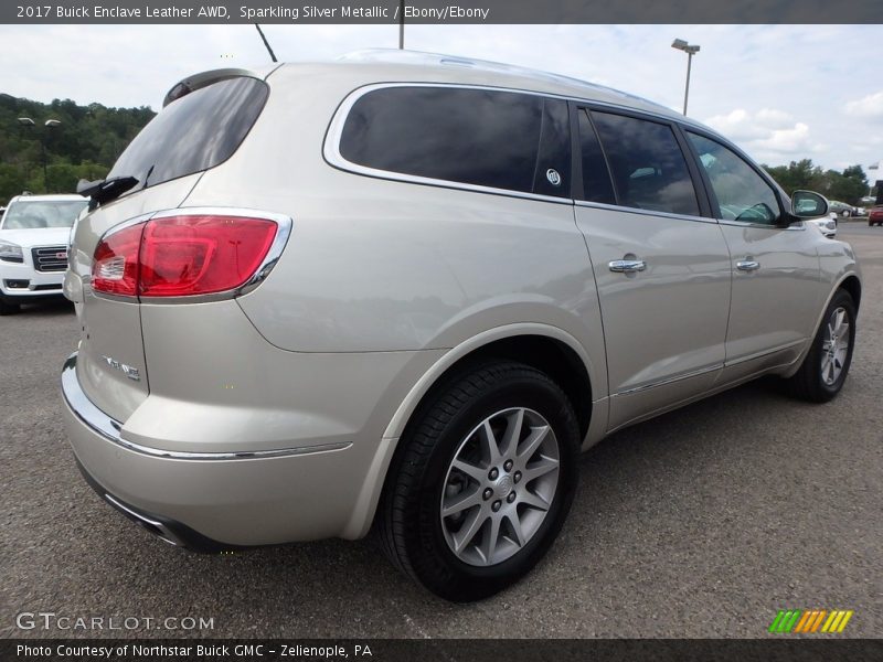 Sparkling Silver Metallic / Ebony/Ebony 2017 Buick Enclave Leather AWD