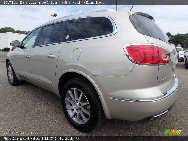 Sparkling Silver Metallic / Ebony/Ebony 2017 Buick Enclave Leather AWD