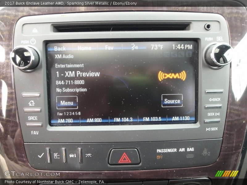 Sparkling Silver Metallic / Ebony/Ebony 2017 Buick Enclave Leather AWD