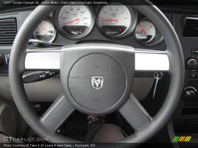 Stone White / Dark Slate Gray/Light Graystone 2007 Dodge Charger SE