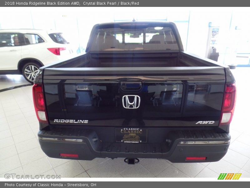 Crystal Black Pearl / Black/Red 2018 Honda Ridgeline Black Edition AWD