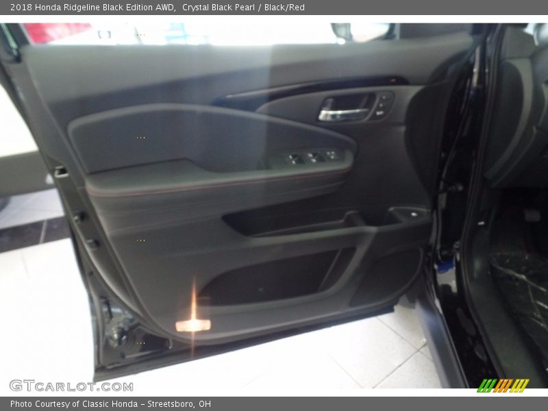 Crystal Black Pearl / Black/Red 2018 Honda Ridgeline Black Edition AWD