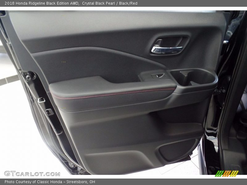 Crystal Black Pearl / Black/Red 2018 Honda Ridgeline Black Edition AWD