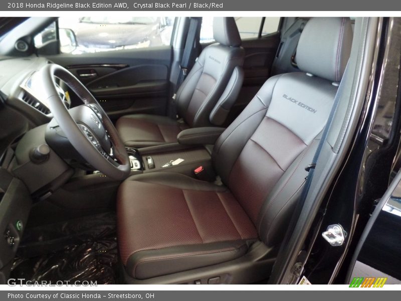  2018 Ridgeline Black Edition AWD Black/Red Interior