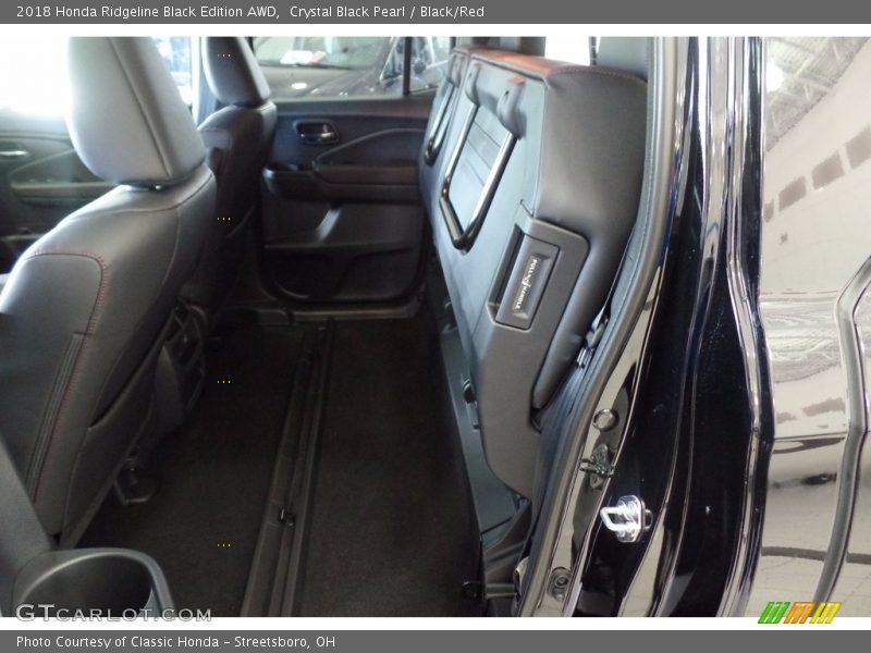 Crystal Black Pearl / Black/Red 2018 Honda Ridgeline Black Edition AWD
