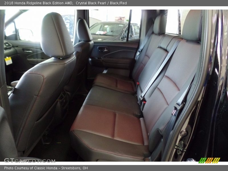 Crystal Black Pearl / Black/Red 2018 Honda Ridgeline Black Edition AWD