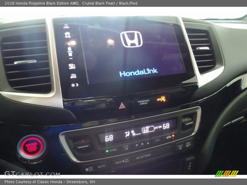 Crystal Black Pearl / Black/Red 2018 Honda Ridgeline Black Edition AWD