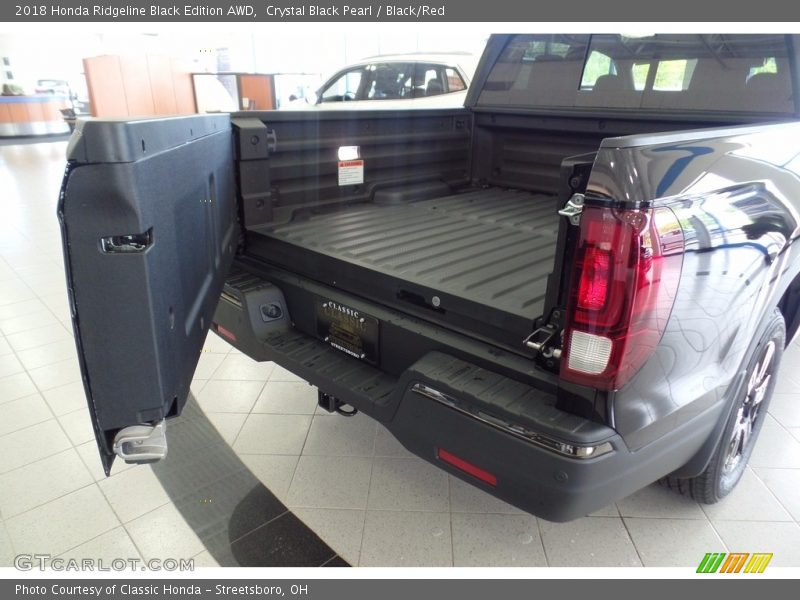 Crystal Black Pearl / Black/Red 2018 Honda Ridgeline Black Edition AWD