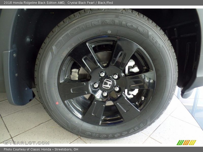 Crystal Black Pearl / Black/Red 2018 Honda Ridgeline Black Edition AWD