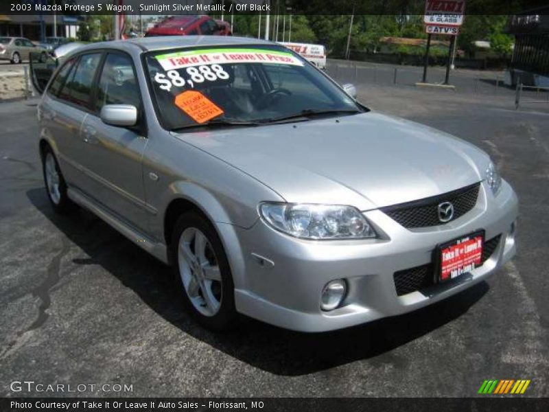 Sunlight Silver Metallic / Off Black 2003 Mazda Protege 5 Wagon