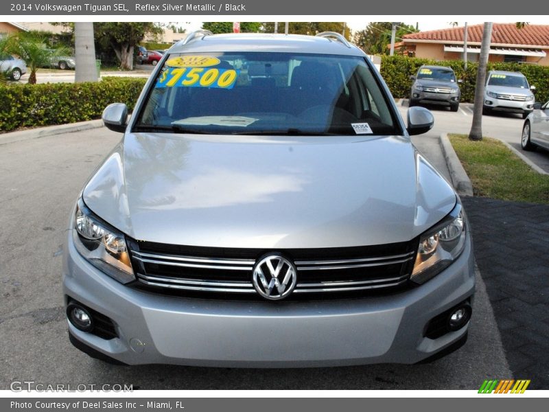 Reflex Silver Metallic / Black 2014 Volkswagen Tiguan SEL