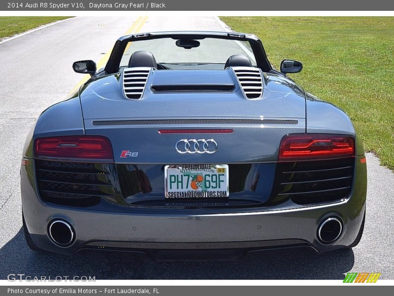 Daytona Gray Pearl / Black 2014 Audi R8 Spyder V10