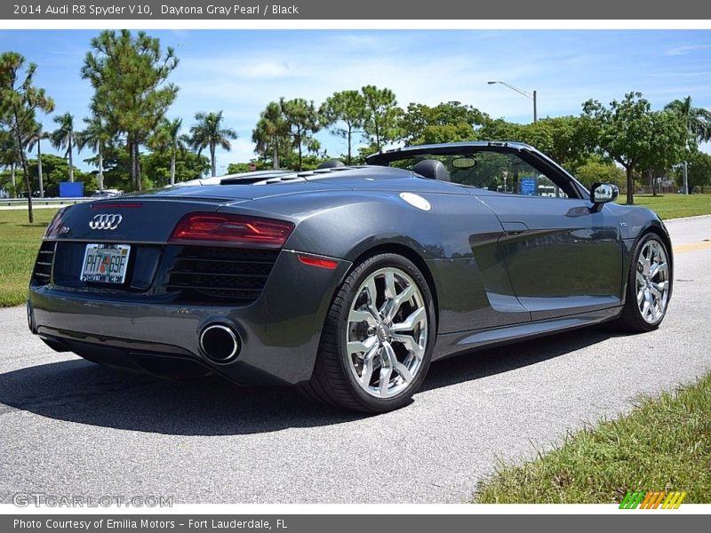 Daytona Gray Pearl / Black 2014 Audi R8 Spyder V10