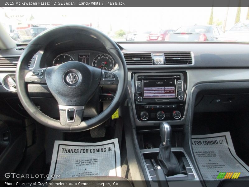 Candy White / Titan Black 2015 Volkswagen Passat TDI SE Sedan