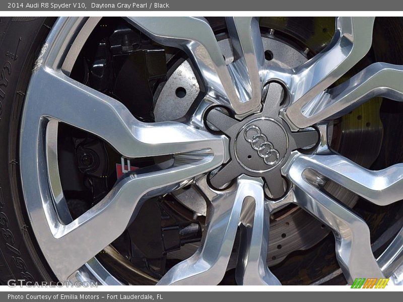 Daytona Gray Pearl / Black 2014 Audi R8 Spyder V10