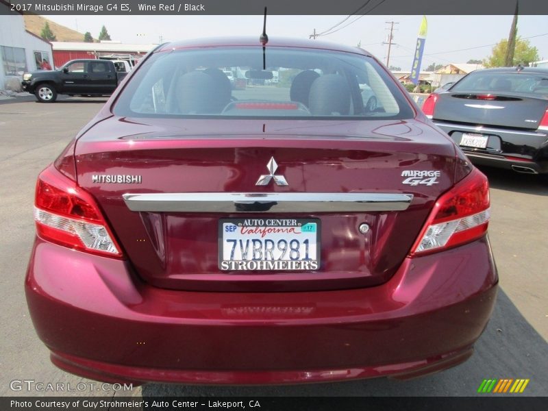 Wine Red / Black 2017 Mitsubishi Mirage G4 ES