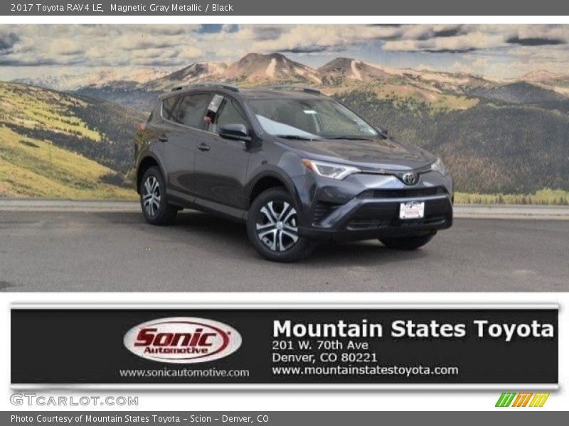 Magnetic Gray Metallic / Black 2017 Toyota RAV4 LE