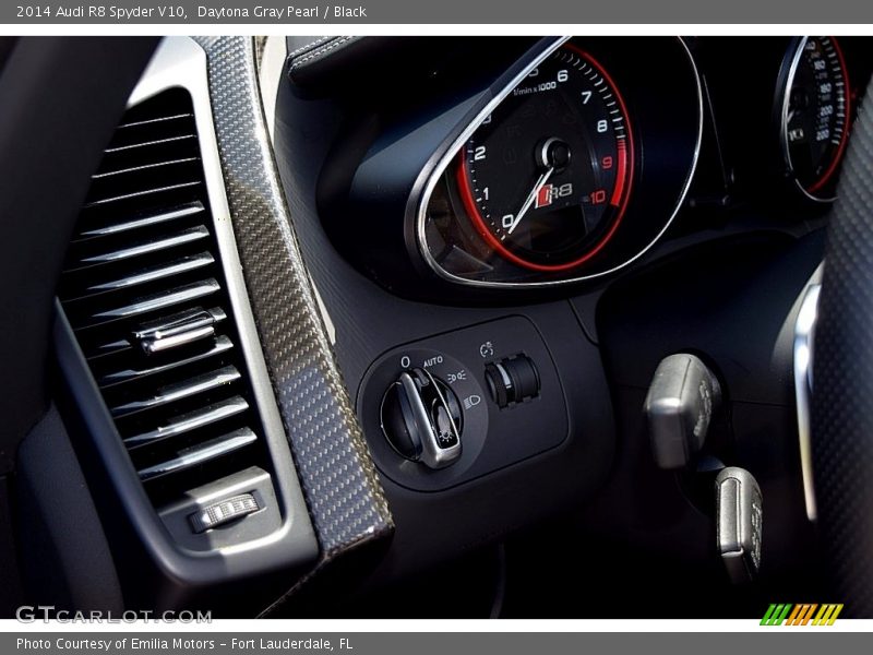 Daytona Gray Pearl / Black 2014 Audi R8 Spyder V10