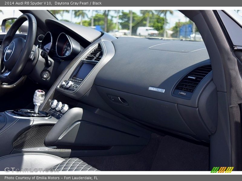 Daytona Gray Pearl / Black 2014 Audi R8 Spyder V10