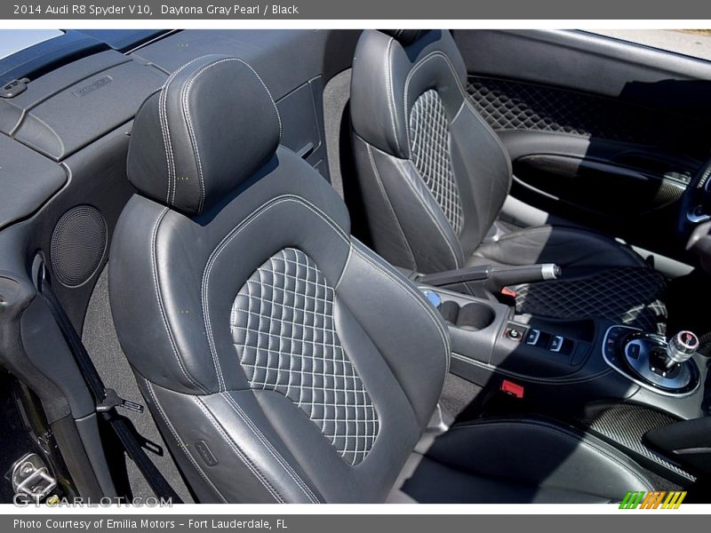 Daytona Gray Pearl / Black 2014 Audi R8 Spyder V10