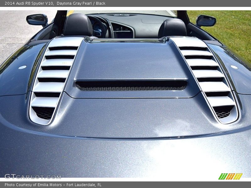 Daytona Gray Pearl / Black 2014 Audi R8 Spyder V10