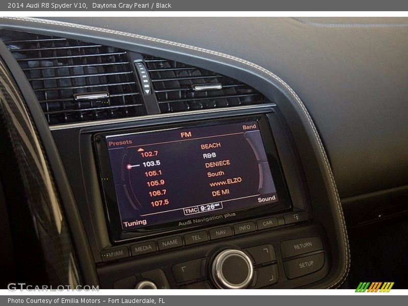 Daytona Gray Pearl / Black 2014 Audi R8 Spyder V10