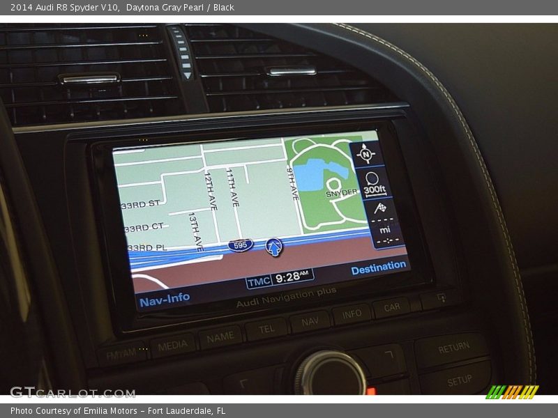 Daytona Gray Pearl / Black 2014 Audi R8 Spyder V10