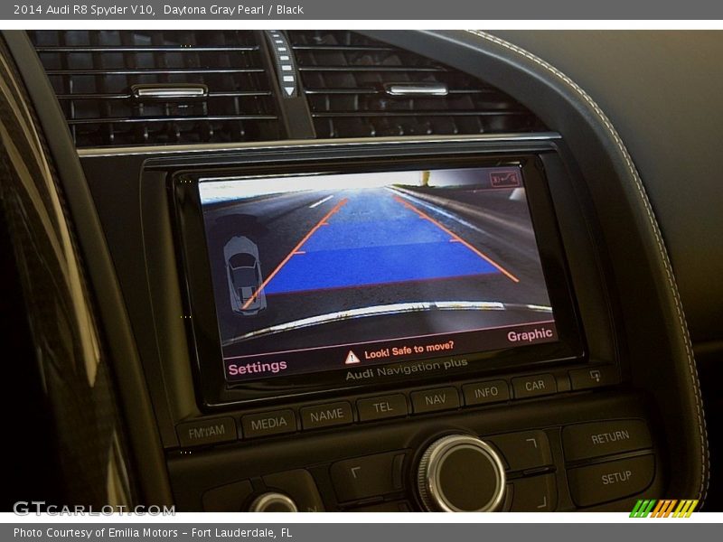 Daytona Gray Pearl / Black 2014 Audi R8 Spyder V10