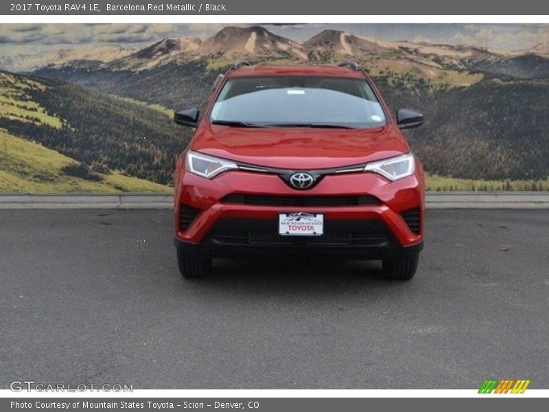 Barcelona Red Metallic / Black 2017 Toyota RAV4 LE