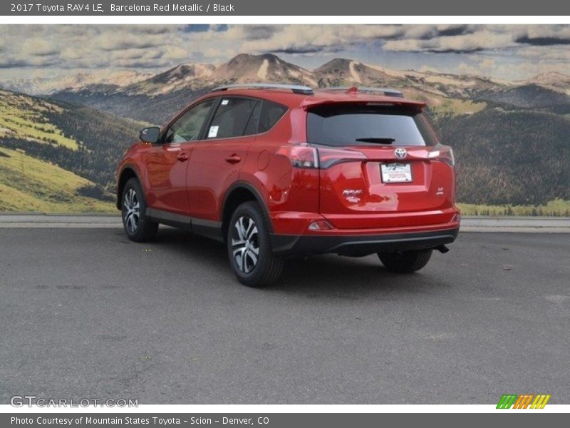 Barcelona Red Metallic / Black 2017 Toyota RAV4 LE