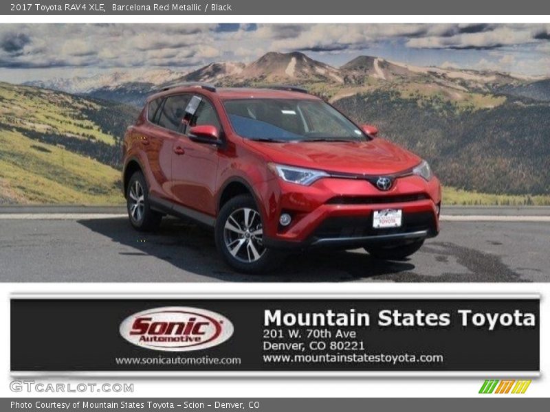 Barcelona Red Metallic / Black 2017 Toyota RAV4 XLE