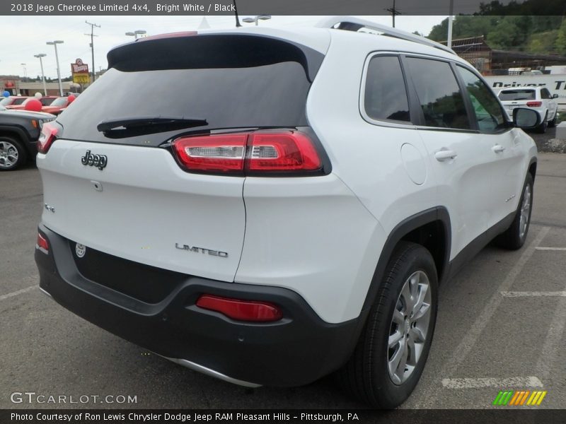 Bright White / Black 2018 Jeep Cherokee Limited 4x4