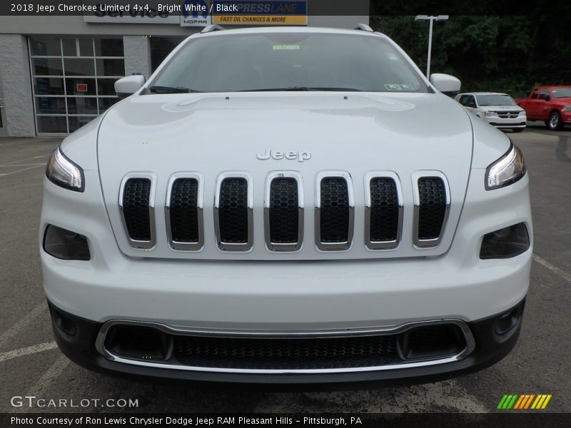 Bright White / Black 2018 Jeep Cherokee Limited 4x4
