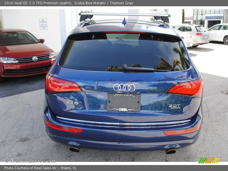 Scuba Blue Metallic / Titanium Gray 2016 Audi Q5 2.0 TFSI Premium quattro