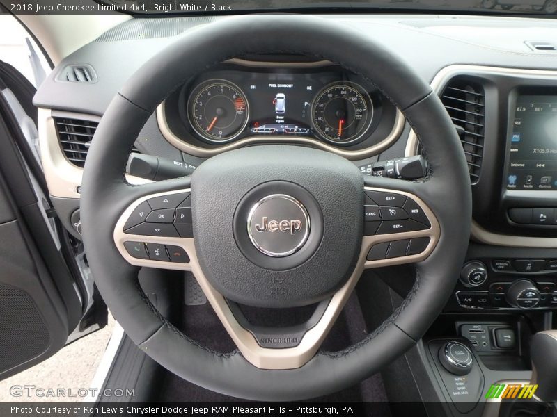Bright White / Black 2018 Jeep Cherokee Limited 4x4