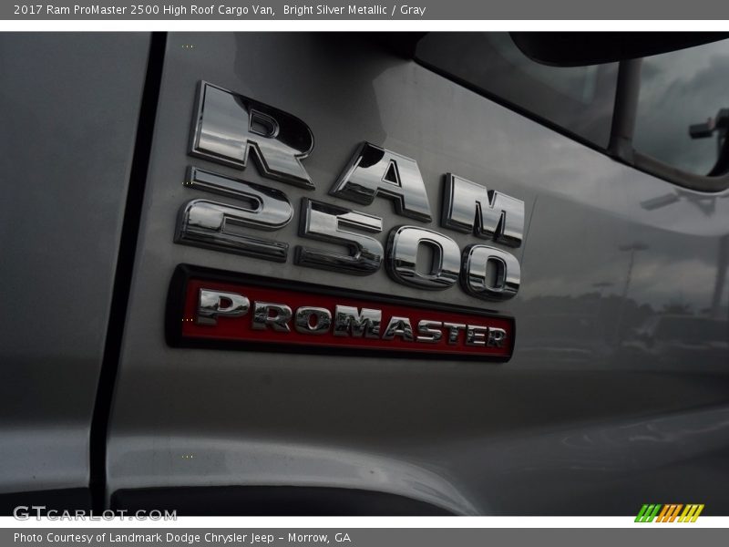 Bright Silver Metallic / Gray 2017 Ram ProMaster 2500 High Roof Cargo Van