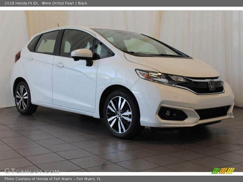 White Orchid Pearl / Black 2018 Honda Fit EX