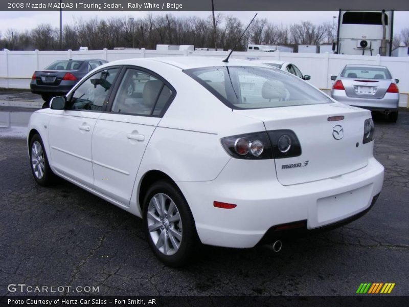 Rally White / Beige 2008 Mazda MAZDA3 i Touring Sedan