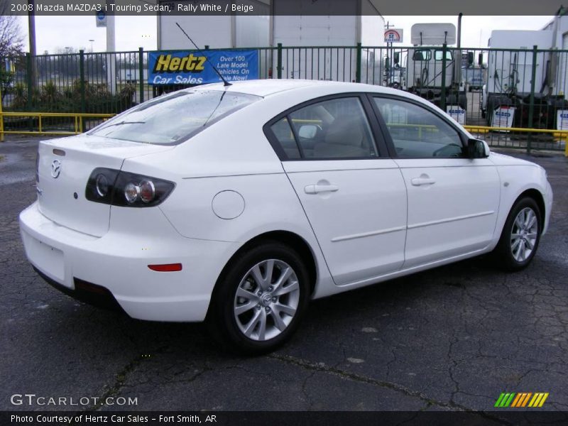 Rally White / Beige 2008 Mazda MAZDA3 i Touring Sedan