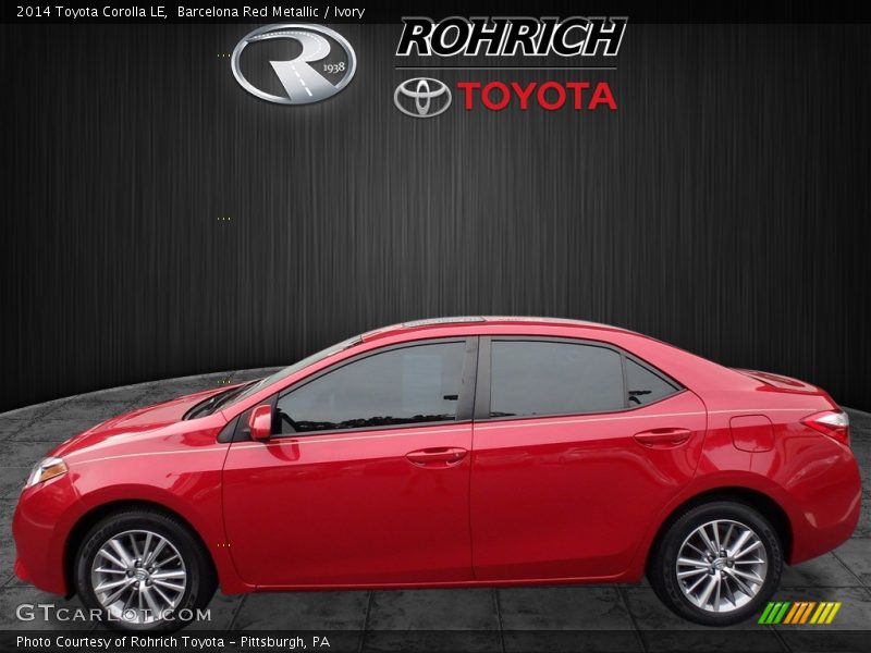 Barcelona Red Metallic / Ivory 2014 Toyota Corolla LE