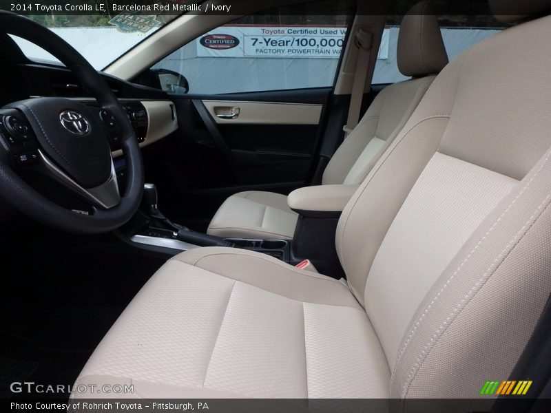 Barcelona Red Metallic / Ivory 2014 Toyota Corolla LE
