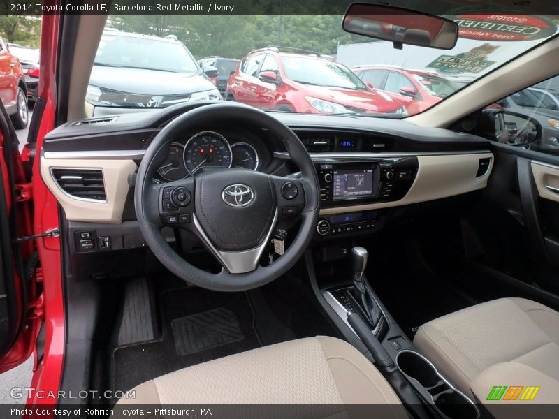 Barcelona Red Metallic / Ivory 2014 Toyota Corolla LE