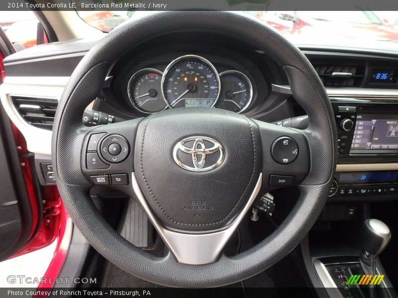 Barcelona Red Metallic / Ivory 2014 Toyota Corolla LE