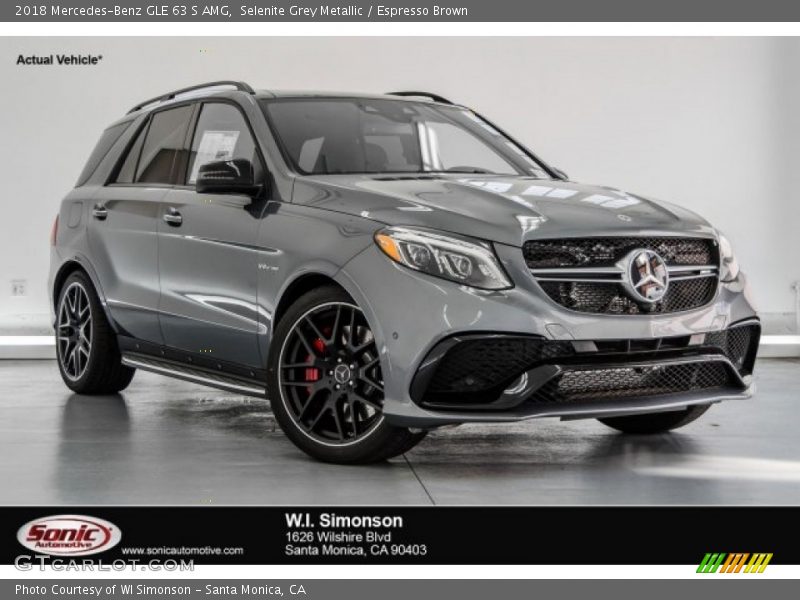 Selenite Grey Metallic / Espresso Brown 2018 Mercedes-Benz GLE 63 S AMG