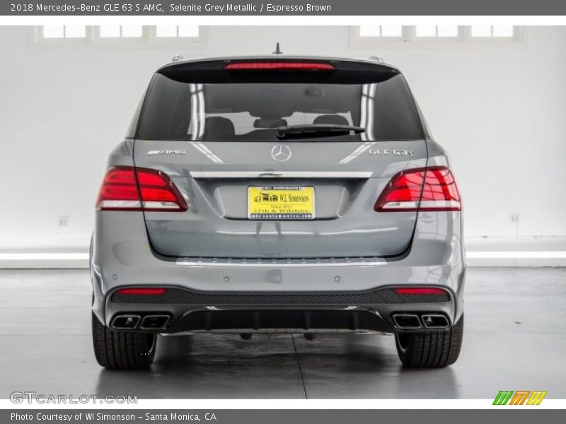 Selenite Grey Metallic / Espresso Brown 2018 Mercedes-Benz GLE 63 S AMG